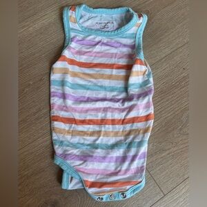 Posh Peanut Striped Sleeveless Baby Onesie